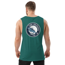 Load image into Gallery viewer, Fish Armoore Men’s Drop Arm Tank Top - Back