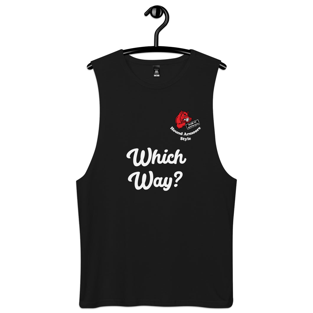 Hound Armoore Style Men’s Lingo Drop Arm Tank Top - Which Way?